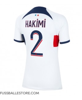 Günstige Paris Saint-Germain Achraf Hakimi #2 Auswärtstrikot Damen 2023-24 Kurzarm